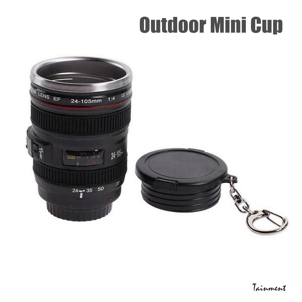 draussen Mini Tassen 50ml Kamera Objektiv Becher Edelstahl Emulation Kamera Thermos Tasse Für draussen Sport Camping, wandern Tragbare