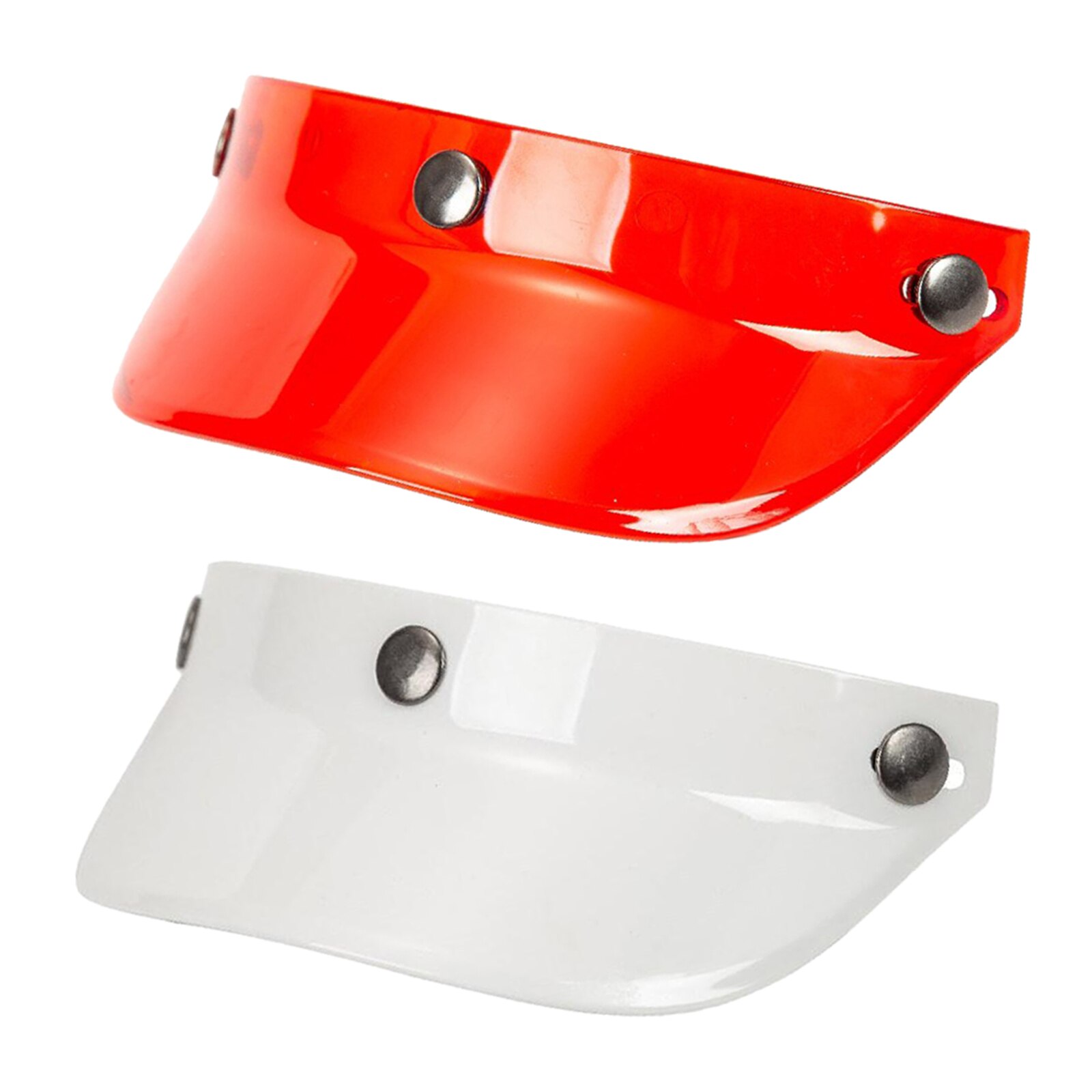 2x Motorrad Spitzen Schild Mit 3 schnappen Kratzfest Für 3/4 Helme