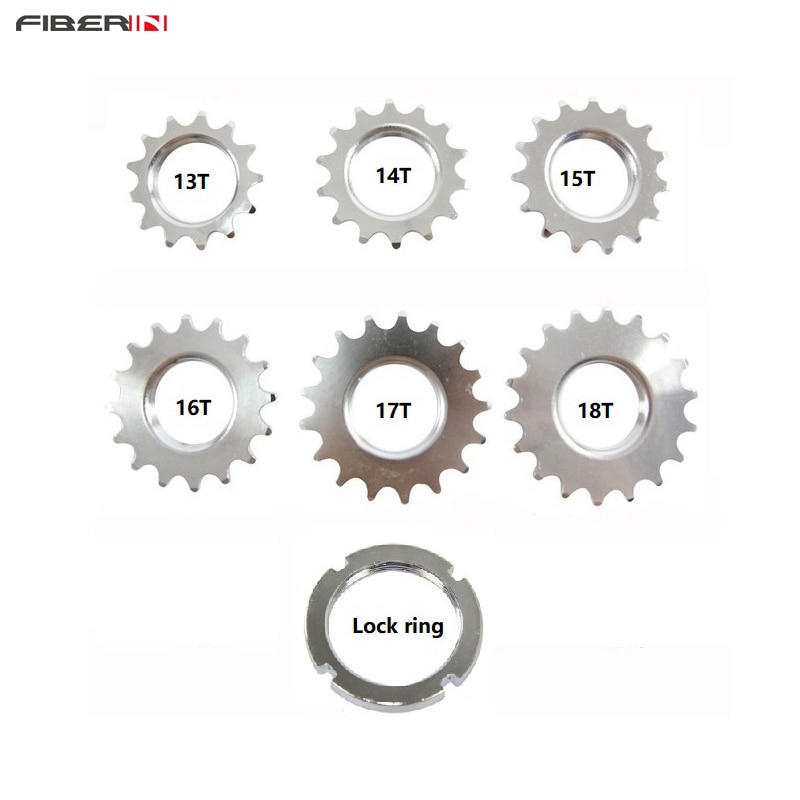 13 T/14 T/15 T/16 T/17 T/18 T Fest Ausrüstung Zahnräder, Spur Fahrrad Single Geschwindigkeit Kettenrad, Fest Ausrüstung Fahrrad Zahnräder mit schloss Ring, für 1/8 'kette