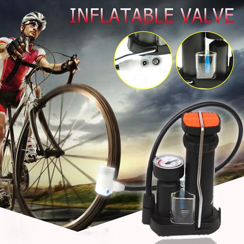 Fahrrad Pumpe Mini Fahrrad Boden Pumpe Fuß Aktiviert Fahrrad Luftpumpe Hochdruck Tragbare Pumpe