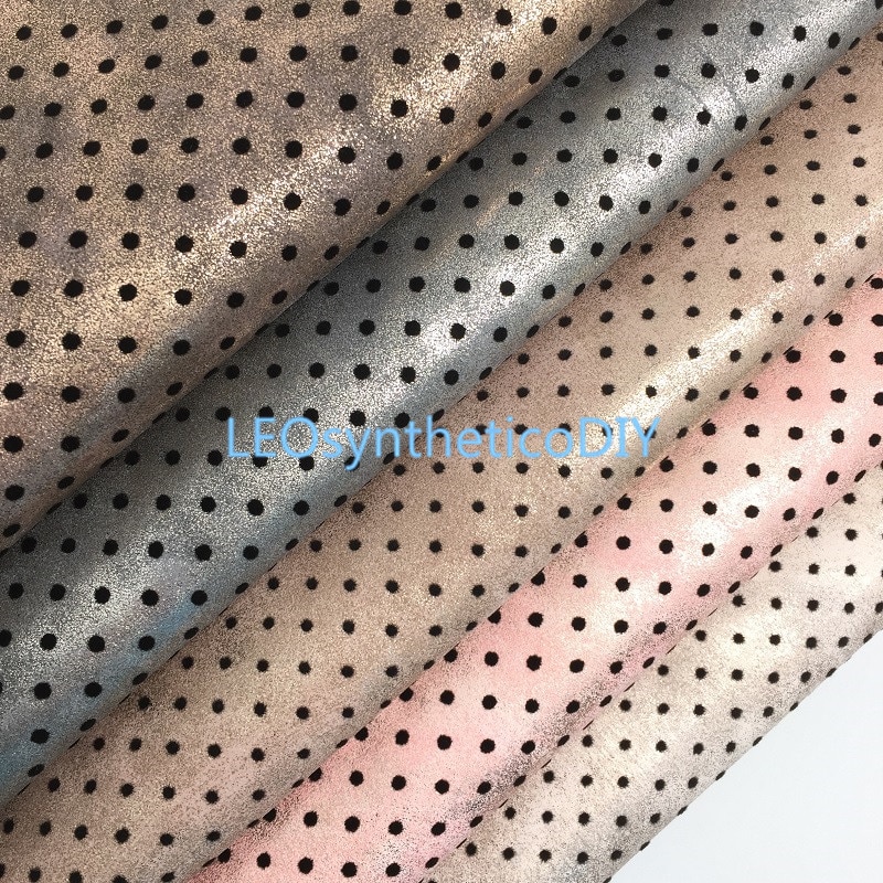 1PC 21X29CM Beflockung Punkte Synthetische Leder Stoff Leder Blätter, PU Leder Für, Der BöGen LEOsyntheticoDIY 6S25A