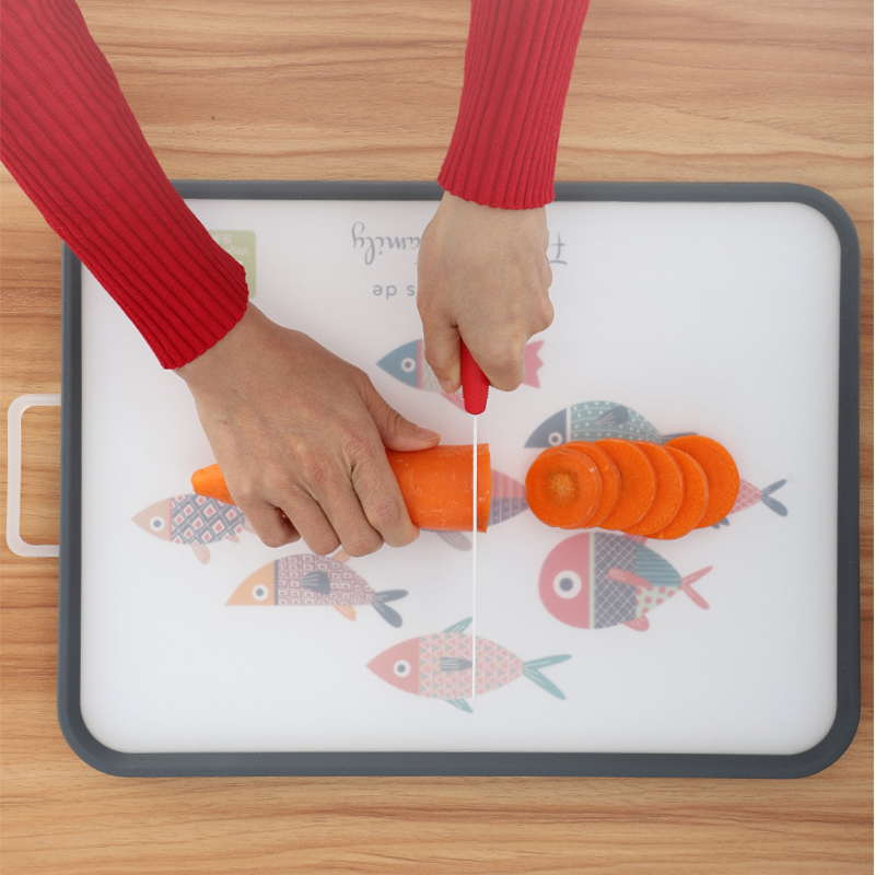 YOMDID Doppelseitige Einsatz Schneiden Bord Lebensmittel Klasse PP Hacken Block Einfach Sauber Lebensmittel Obst Hacken Bord Küche Nicht-rutsch Langlebig