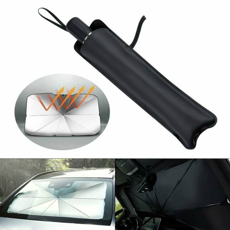 Auto Sonnenschirm UV Schutz Sonnenschirm Für Auto Windschutz Sommer UV Reflektor Visiere Sonnenschutz Schild Auto Innere Verwendet Regenschirm