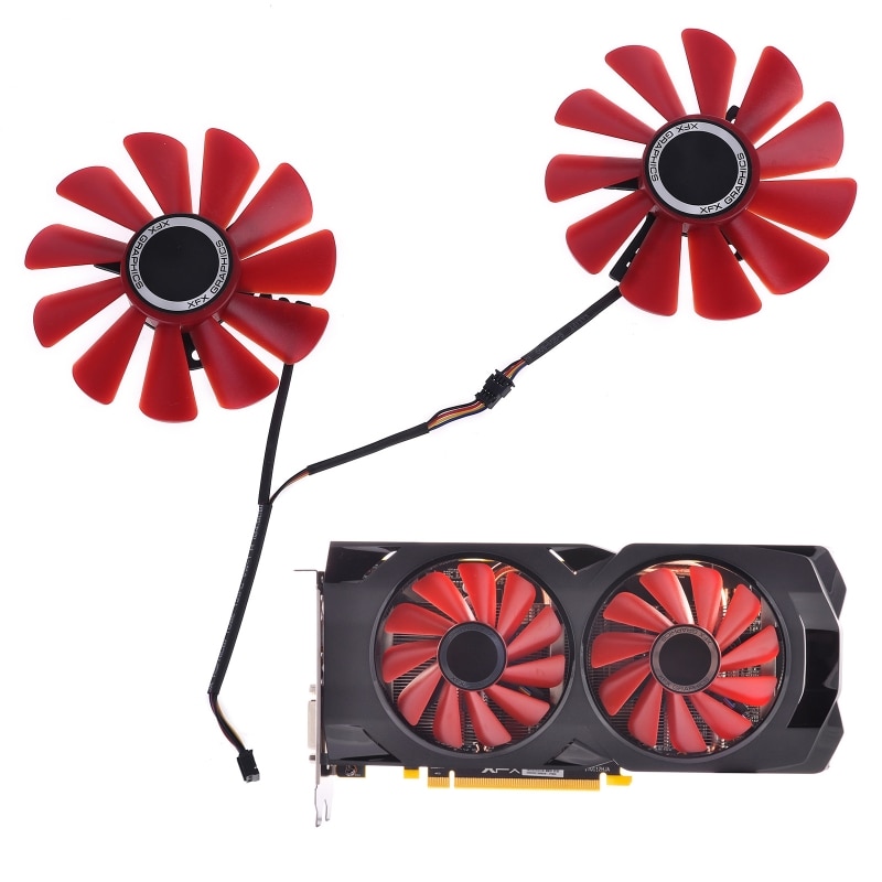 2 stücke 85mm RX-570-RS RX-580-RS FD10U12S9-C Fan für XFX RX470 RX570 RS RX580 RS Video Grafikkarte Lüfter