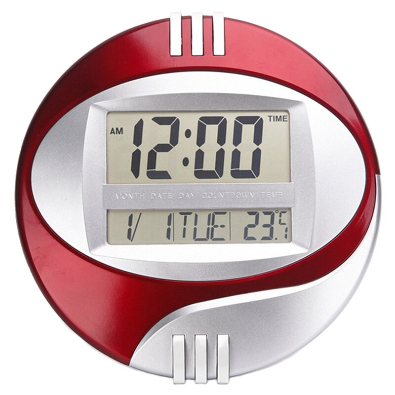 Temperatur Digitale Zauberstab Elektronische Uhr LCD Moderne Kalender FÜHRTE Halterung Uhr Stumm Hause Büro Dekoration