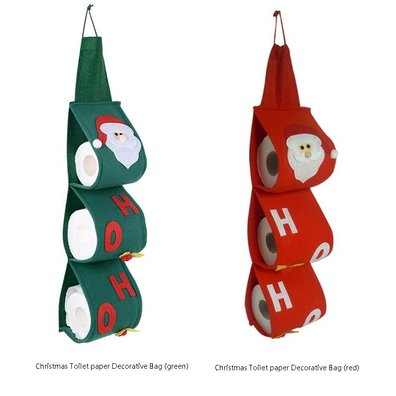 Santa Claus Weihnachten Dekoration Badezimmer Wc Papier Halfter Tür Zauberstab Hängen Serviette Halfter Gewebe fallen Weihnachten Heimat Dekor