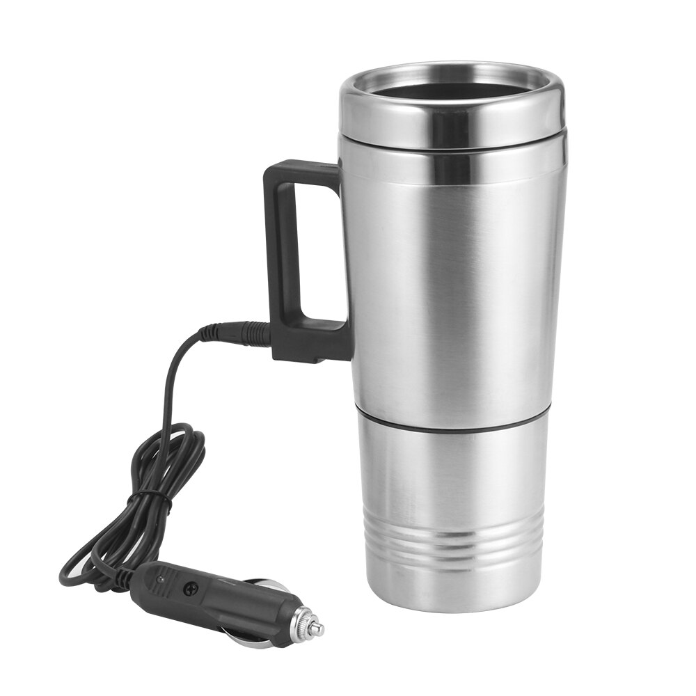 12V 450ML Edelstahl Tasse Wasserkocher Reise Kaffee Becher Tragbare Elektrische Auto Wasser Halten Wärmer Wasserkocher + Zigarre leichter Kabel