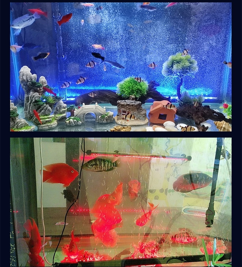 LED Aquarium Beleuchtung Lampe Aquatische Langsam Blitz blasiert Anlage Licht Bunte Für Fisch Panzer Wasserdicht Clip Lampe Dekor Beleuchtung