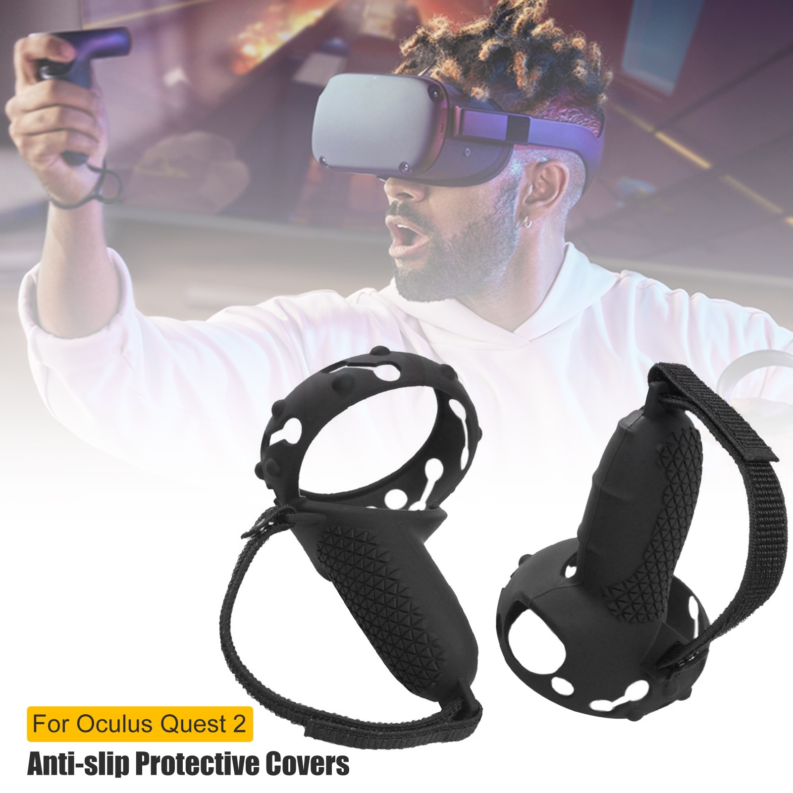 Für Oculus Suche 2 Silikon Gurt Schutz Abdeckung VR Zubehör Vr Spielen Regler Griff Griff Für Oculus Suche2 Zubehör