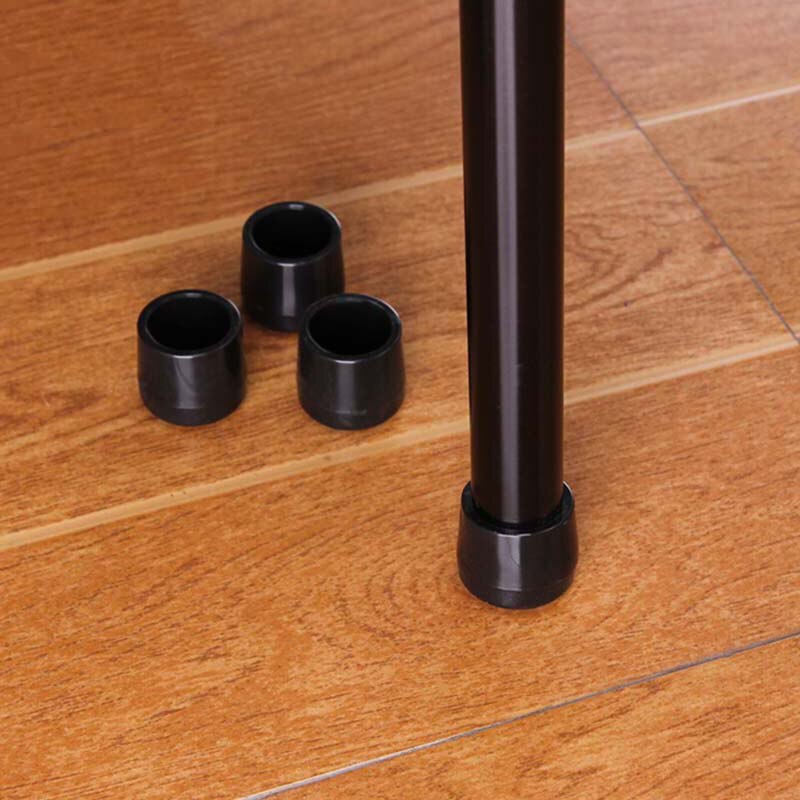 ZLinKJ 4 Teile/los 22mm Kunststoff Möbel Beine Gummi Schwarz Kieselsäure Gummi Boden Protektoren Möbel Tisch Stuhl Bein Socken Kappen