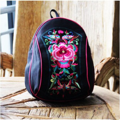 Nationalen Stickerei Einkaufs Rucksack! Heißer Bohemien Blumen- stickerei Frauen Nette rucksäcke Nette Vielseitig Leinwand Rucksack