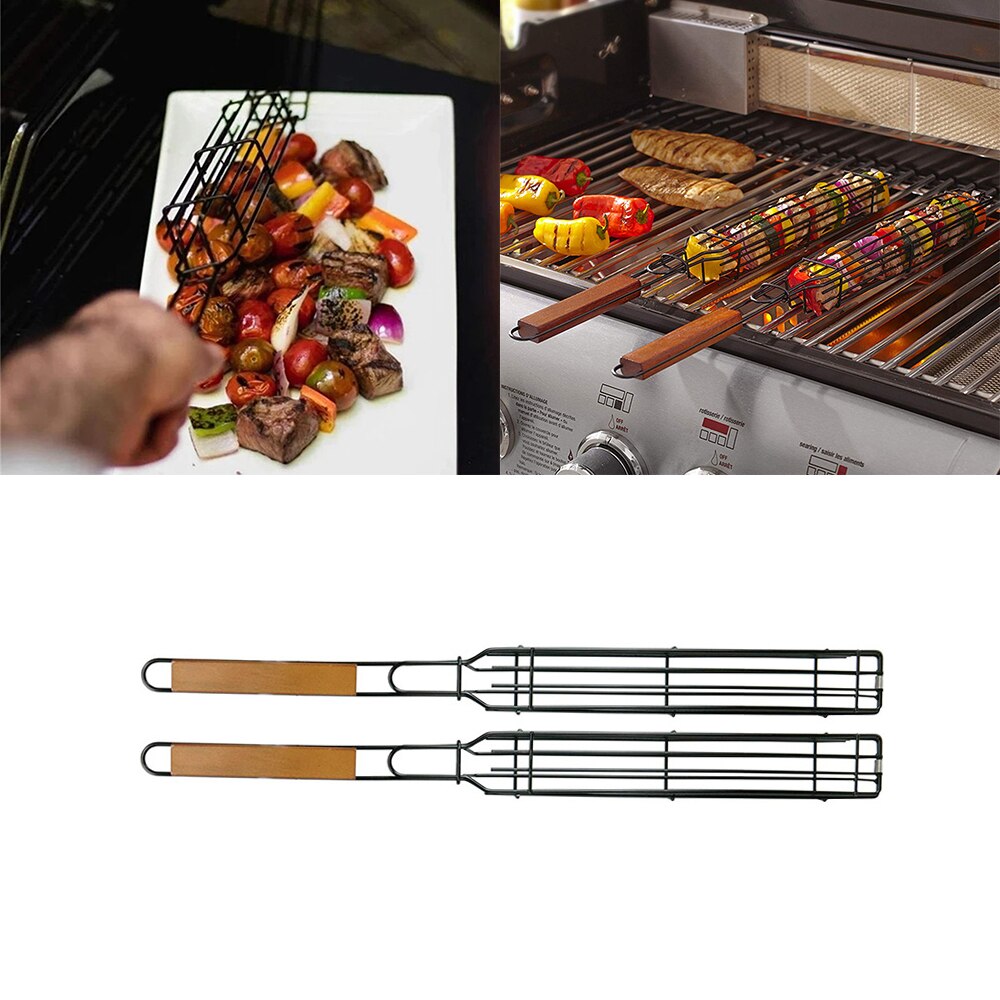 draussen Grill utensilien Tragbare BBQ Grillen Korb Edelstahl Antihaft Grill Grill Werkzeuge Grill Gittergewebe für Grill