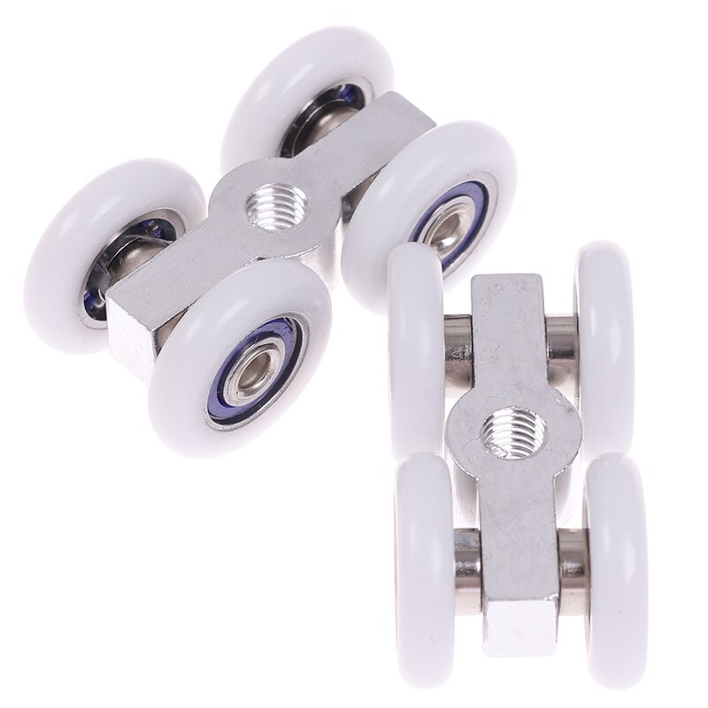2Stck dusche raum Aluminium vier-Rad hängen Rolle Rolle für Schlecht glas rutsche tür wasserdichte Lagerbier kran wc tür