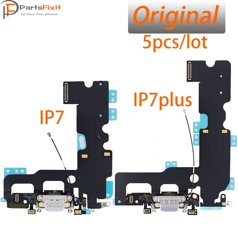 5 stücke Ladung biegen Kabel für IP7 7Plus USB Ladegerät Hafen Dock Verbinder Mit Mic biegen Kabel für iP kopfhörer Jack biegen Original