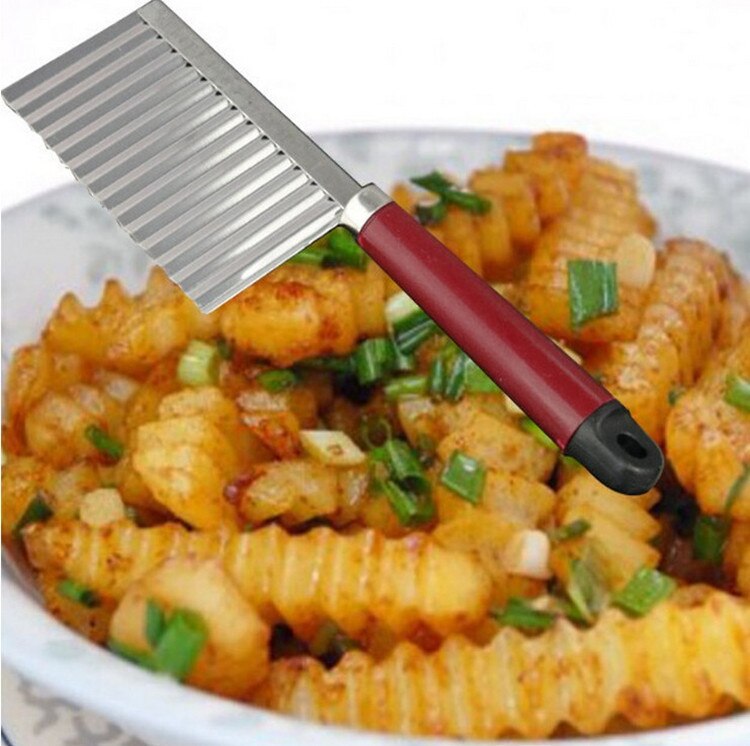 Kartoffel Wellig Eingefasst Messer Edelstahl Küche Gerät Juwelüse Obst Schneiden Schäler Kochen Werkzeuge küche messer Zubehör