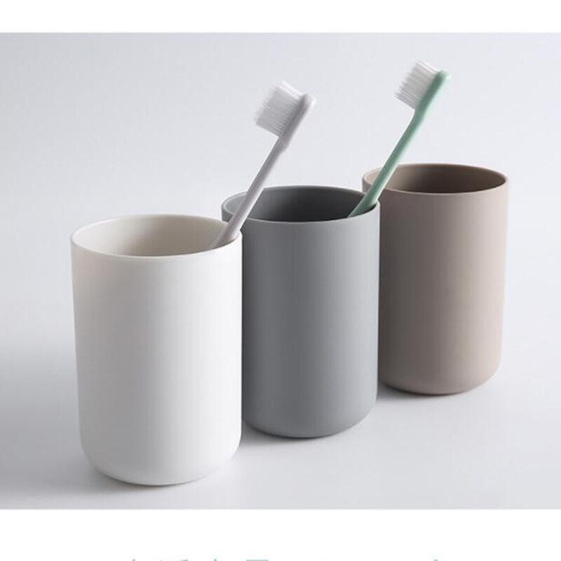 einfach schlicht Paar Zahn Tasse Haushalt Getränk Plastik Wasser Tasse Bürste Tasse Bad Zubehör