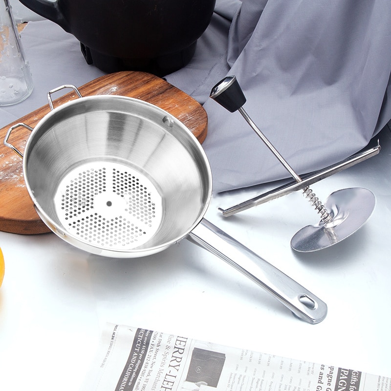 Edelstahl Dreh Lebensmittel Mühle Hervorragend für Püree oder Suppen von Juwelüse Lebensmittel Zerkleinert Stampfer Küche Werkzeuge
