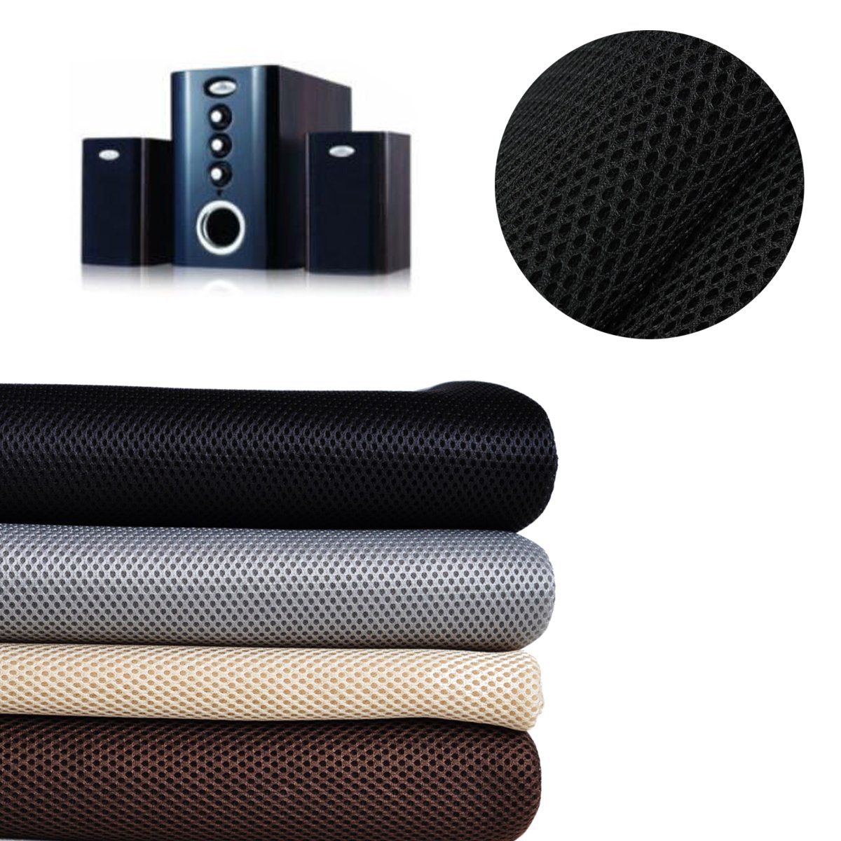 LEORY Lautsprecher Grill Tuch Stereo Gille Stoff Lautsprecher Gittergewebe Tuch 1,4 m x 0,5 m 4 Farben Große/Klang Kasten/KTV Kasten