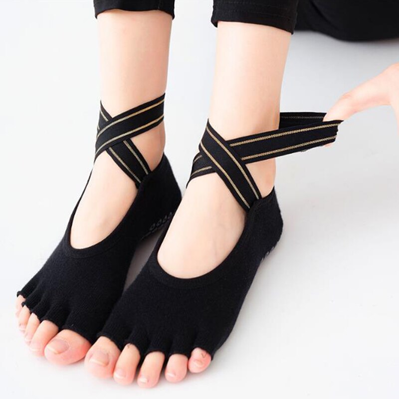 Frauen Bandage Yoga Socken Anti-Unterhose schnell-trocken Dämpfung Pilates Ballett Socken Gute Griff Für Männer & frauen Baumwolle Socken