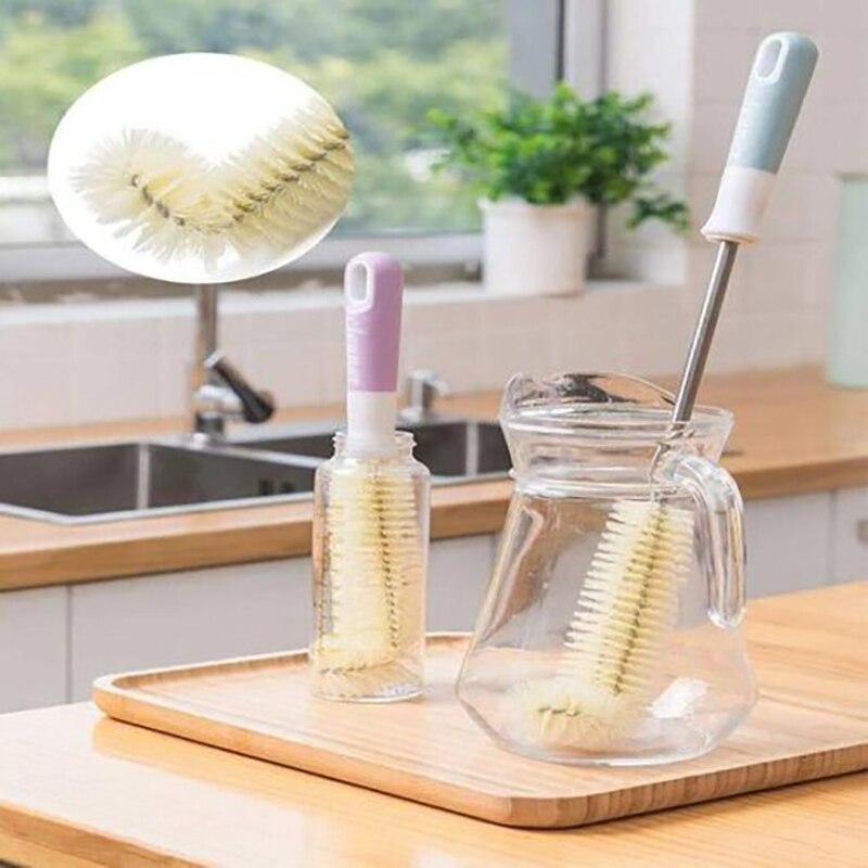 Hangable L-förmigen Tasse Reinigung Pinsel Baby Flasche Glas Wein Tasse Tee Tasse Reinigung Pinsel Spielereien