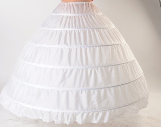 Plus Größe Große Hochzeit Taschen Stahl 6 Braut Kleid extra Große Rutsch Stahl Weiß 6 Reifen Petticoat Krinoline Unterhose Unterrock
