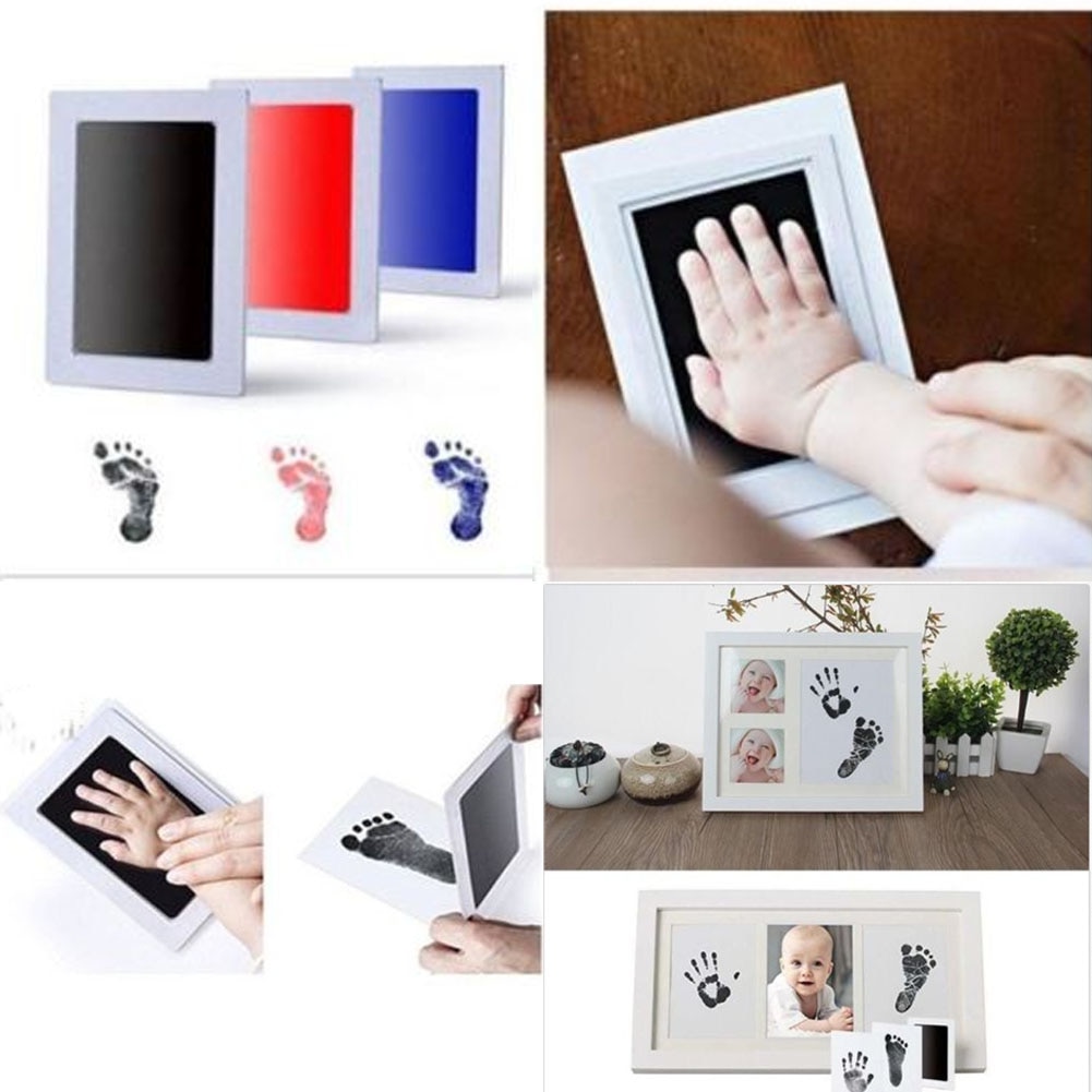 Baby Pfote drucken Pad Fuß Foto Rahmen berühren Tinte Pad Baby Artikel Souvenir 1 druck öl + 2 blätter von papier
