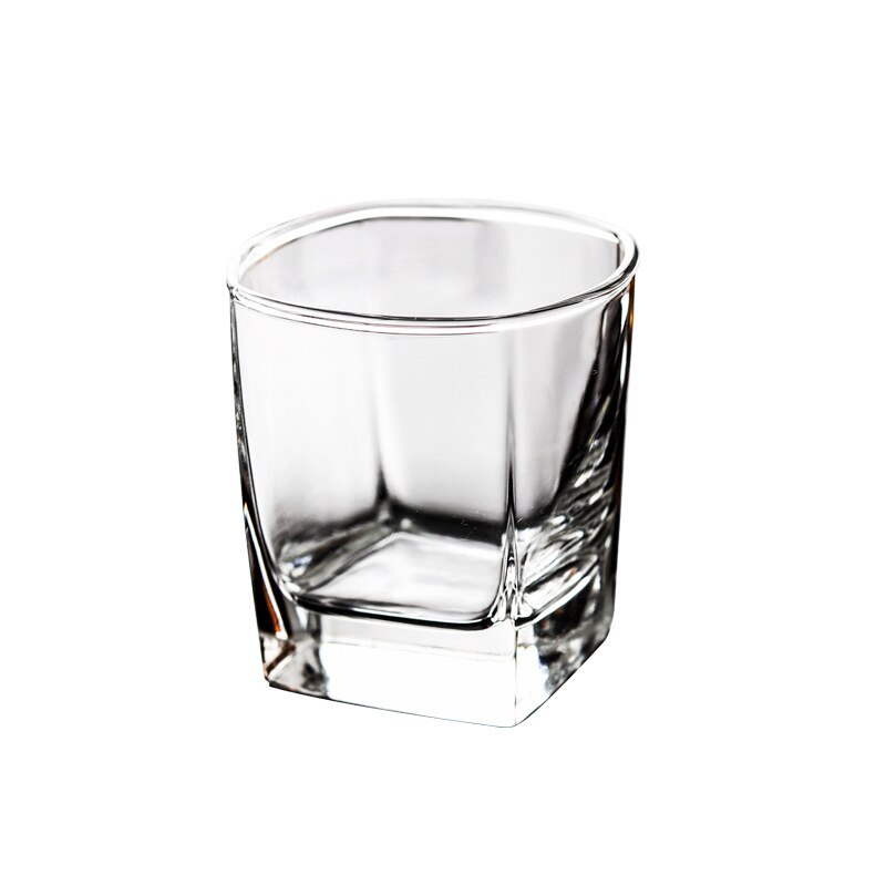 Kreative Whiskey Glas Euro-Amerikanischen transparent Viereckige Wasser Tasse Bar Geist Tasse 280M Wärme Beständig Tee Tasse Saft tasse
