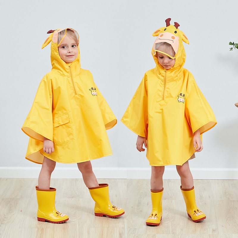 freundlicher Poncho Regenmantel freundlicher Jungen Mantel Typ Regenbekleidung Regen Mantel Wasserdicht Baby Ebene Regenmäntel Schüler Mädchen Poncho Regenmantel