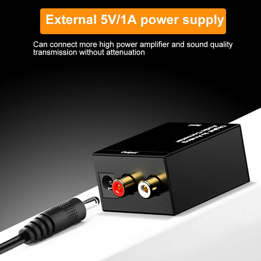 Koaxial Signal Analog Konverter L / R RCA 3,5mm Audio- Digital Faser Stereo Audio- Signal Konverter Adapter