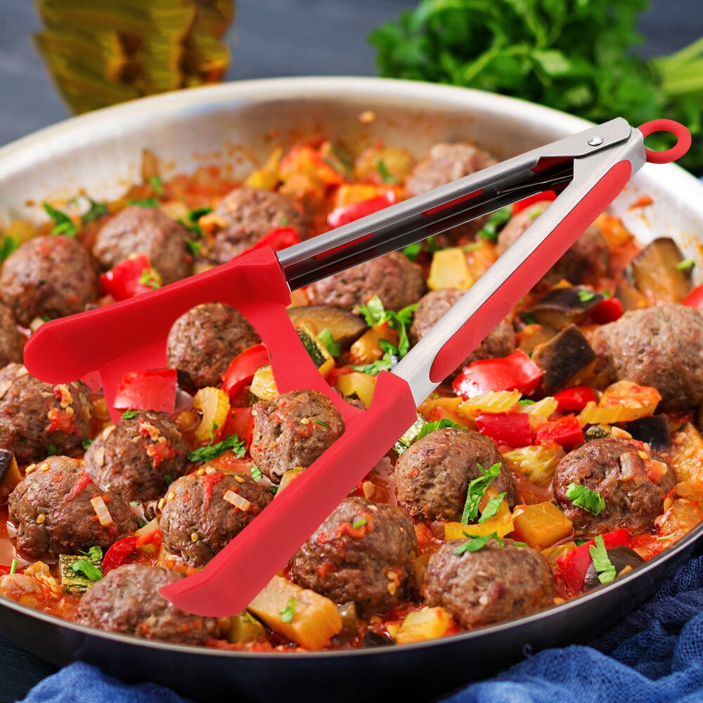 2in1 Silikon Lebensmittel Clip Multifunktionale Küche Gerät Clever Silikon Spachtel Clip Flache Boden Lebensmittel Clip