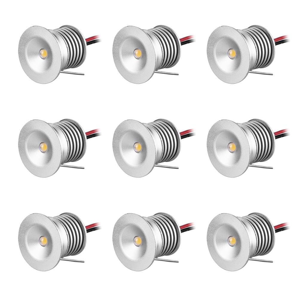 9 stücke LED Downlight 1W IP65 Wasserdichte Einbau LED Stelle Beleuchtung DC12V Mini LED Decke Lampen für Schlecht Küche Stern Leuchtet