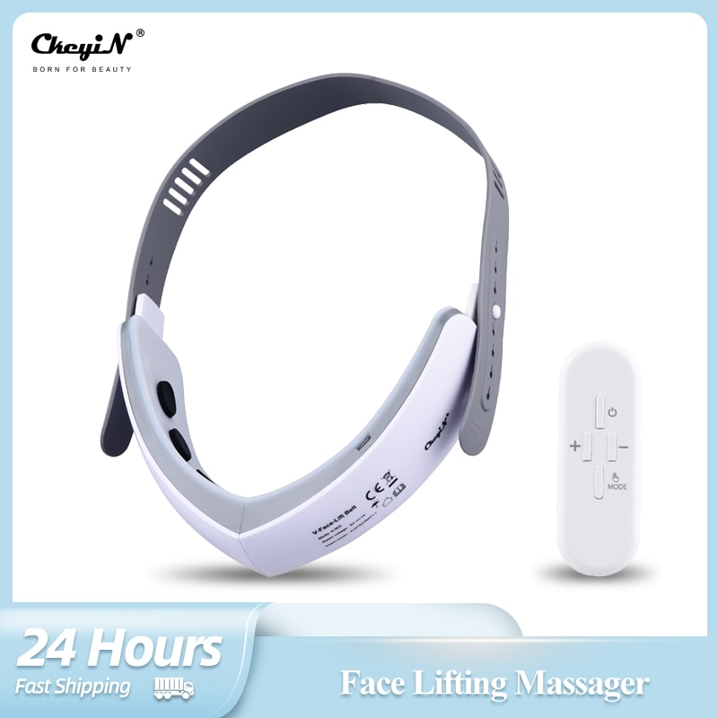 CkeyiN Doppel Kinn Minderer Elektrische V bilden Gesicht Massagegerät Vibrator Gesichts Heben Massage LED Photon Therapie Anziehen Gerät