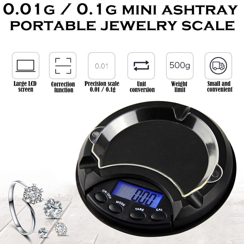 Tasche Tragbare Gold Schmuck Chinesischen Heilpflanze Skala Präzision Schmuck Skala Digitale Aschenbecher Skala 0,01g 0,1g Keine Batterie