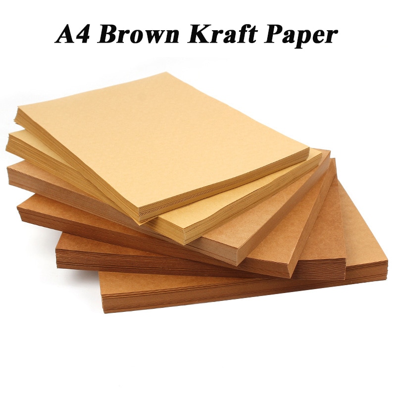 A4 Braun Kraft Papier DIY Handmake Karte, Der Handwerk Papier Dicke Pappe karton 200g 300g 400g 10/20/50 stücke