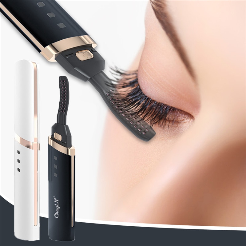 Mini Elektrische Wimpern Curler Temperatur Einstellbar Wimpern Eisstockschießen Rolle Schnell Heizung Frauen Wimpern Bilden Werkzeug USB Ladung