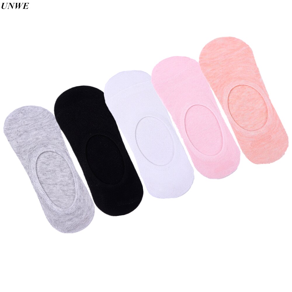 5 Paare Kurze Baumwolle Socken Frauen Keine Show Knöchel Dünne Stiefel Socken Unsichtbare Socken Nicht-Unterhose Sommer Einfarbig