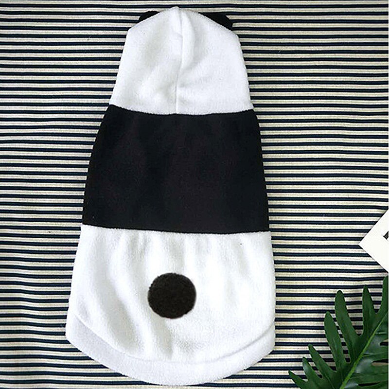 Lustige Nette Haustier Katze Kostüm Weihnachten Kleidung 2-auf Beinen Mit Kapuze Mantel Kleid Panda Weiß Schwarz Cosplay für Katze Hund halloween