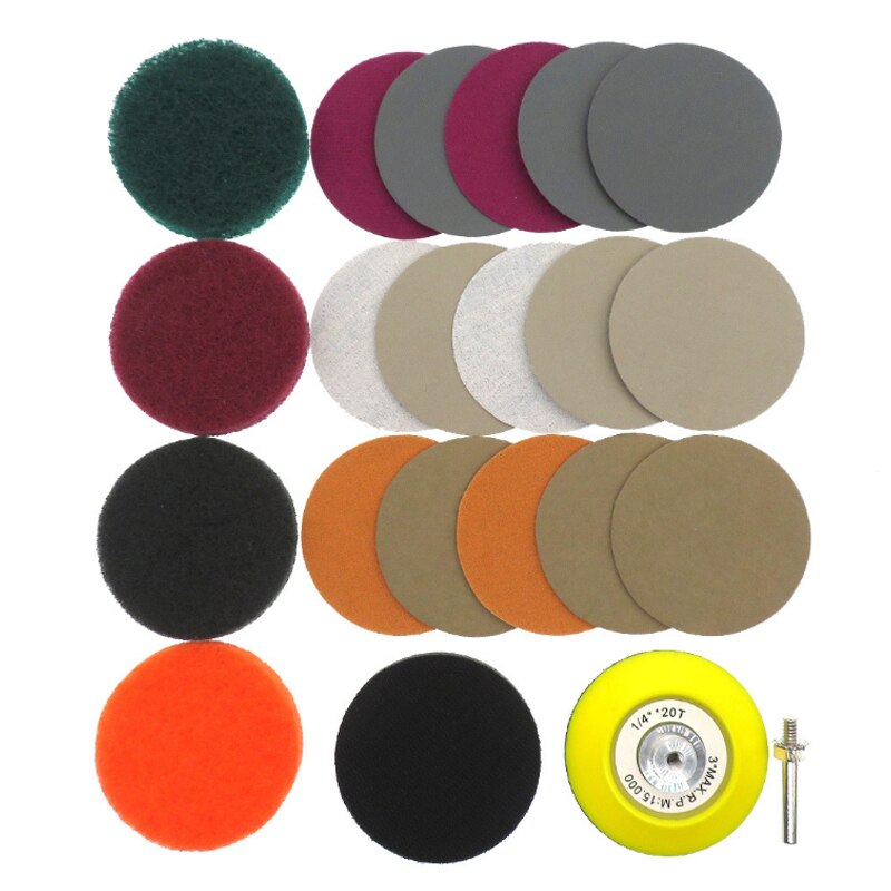 DIY 21Stck Auto Scheinwerfer Polieren Scheuer Pad Auto Restaurierung Auto Lichter Reparatur Bausatz einstellen Singal Schwamm Pad Für Elektrische bohrer