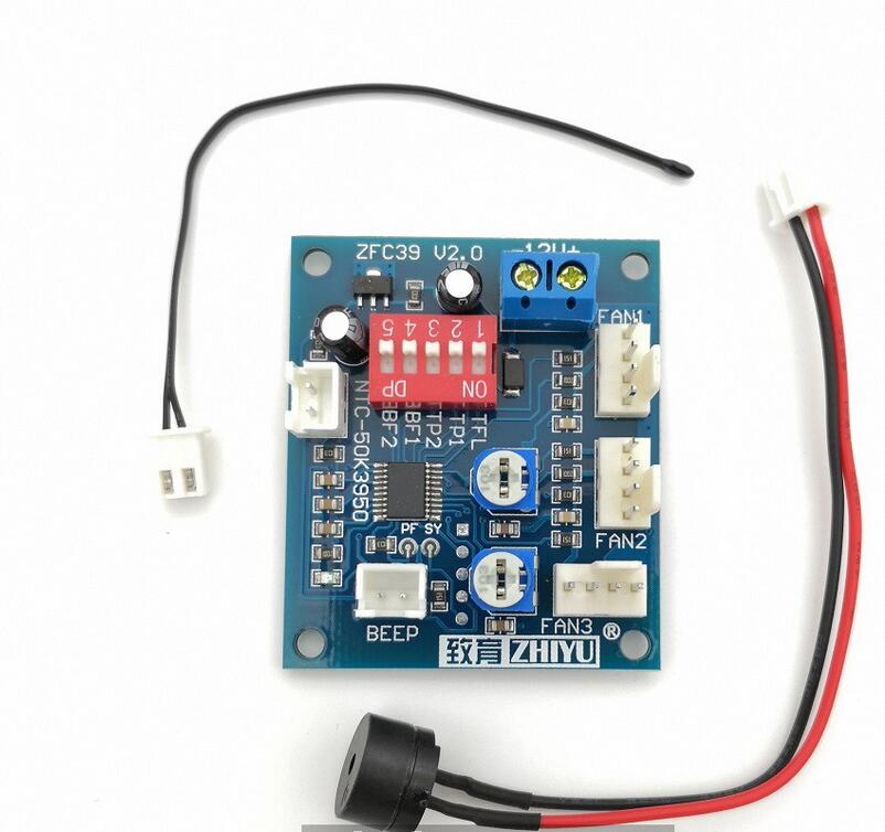 DC 12V PWM PC CPU Fan Temperatur Kontrolle Geschwindigkeit Regler CPU Alarm Modul