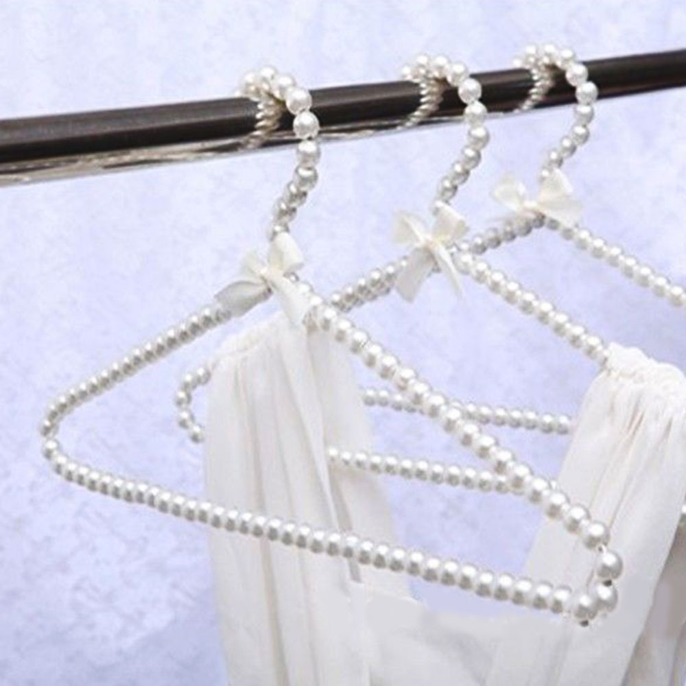 Elegante KleiderbüGel Kunststoff Perle Kreis Wandschrank Platz Sparer Trocknen Gestell Mantel Kleid Lagerung Gestell Haushalt Kleiderschrank Veranstalter