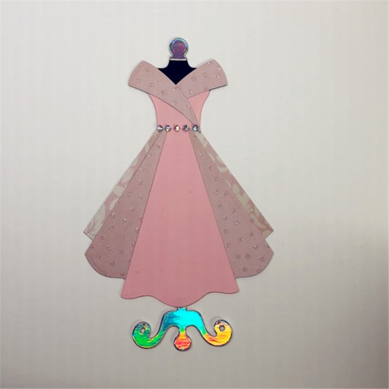 Frau Kleid Rahmen Papier Metall Schneiden Stirbt Schablonen für DIY Scrapbooking Album Papier Karte Dekorative Handwerk Präge Sterben Schnitte