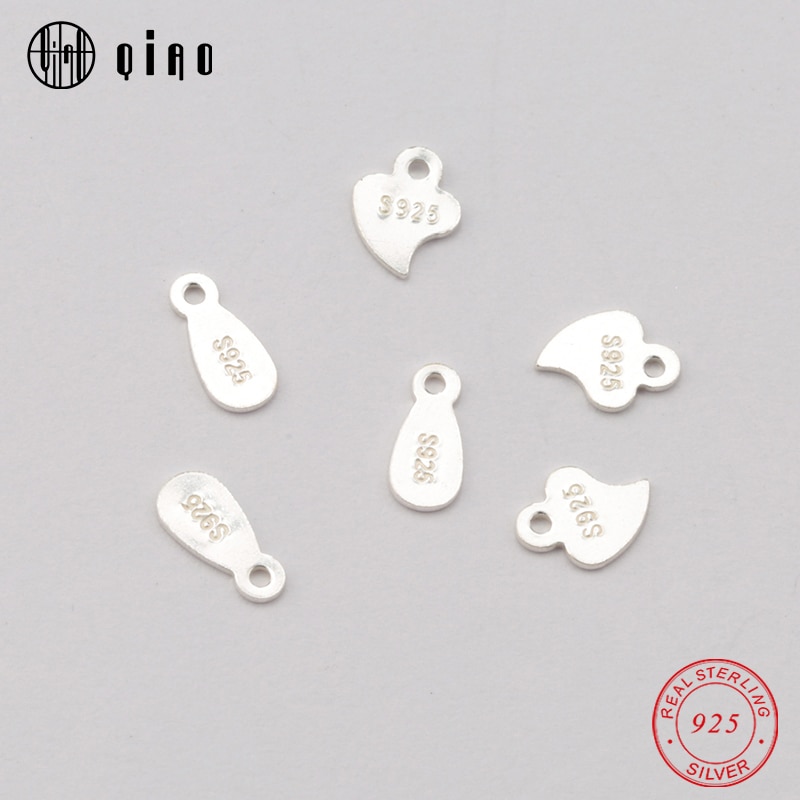 10Stck 925 Sterling silber kleine frauen schmuck Reize tropfen Anhänger herz Anhänger Für Schmuck machen Halskette Armbinde Zubehör