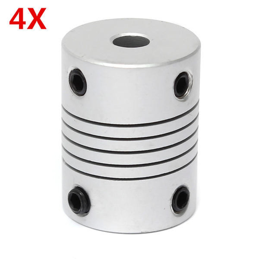 JUSTINLAU 4Stck 5mm x 8mm Aluminium flexibel Welle Kupplung OD19mm x L25mm CNC Stepper Motor- Koppler Stecker
