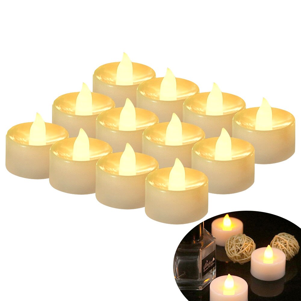 Pack von 24 Batterie Votiv Kerzen mit Fernbedienung, Fernbedienung LED Kerzen, Kleine Tee Lichter, Party Kerzen, elektronische Kerzen Fernbedienung