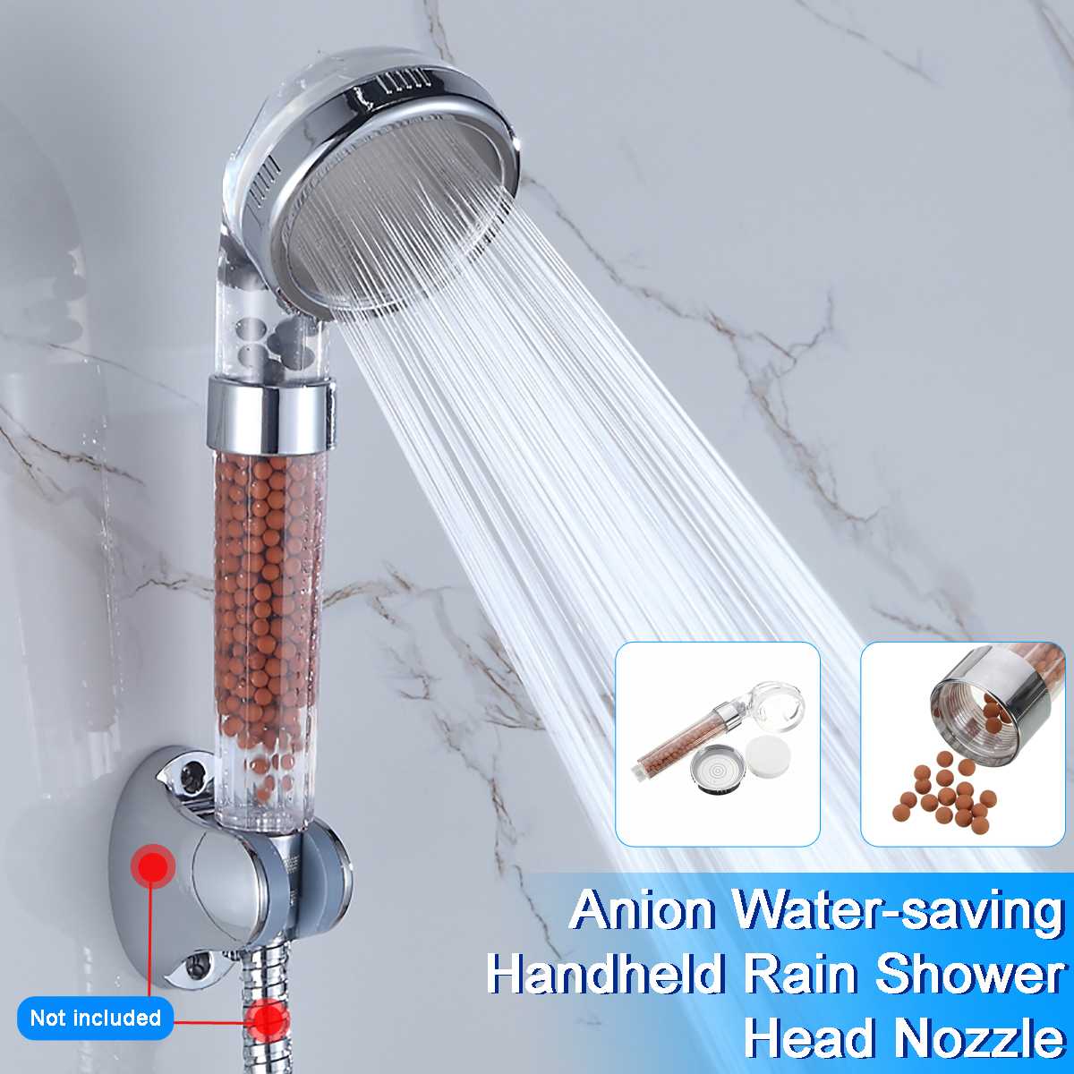 Handheld Wasser Sparen Dusche Kopf Schlecht Dusche Düse Sprinkler Spritzgerät Filter transparent Hand Dusche Kopf Showerhead