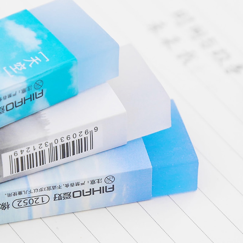 1pc Nette Einfache Blau Radiergummi Kreative Wolke Himmel Weichen Gummi Kawaii Schule Büro Liefert Radiergummis für Schule Schreibwaren