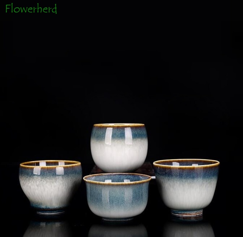 Ofen Gebacken Teetasse Temmoku Glasur Meister Tasse Teetasse Tee Keramik Kung Fu Tee Tasse Kleine Tasse Kung Fu Tee Tasse