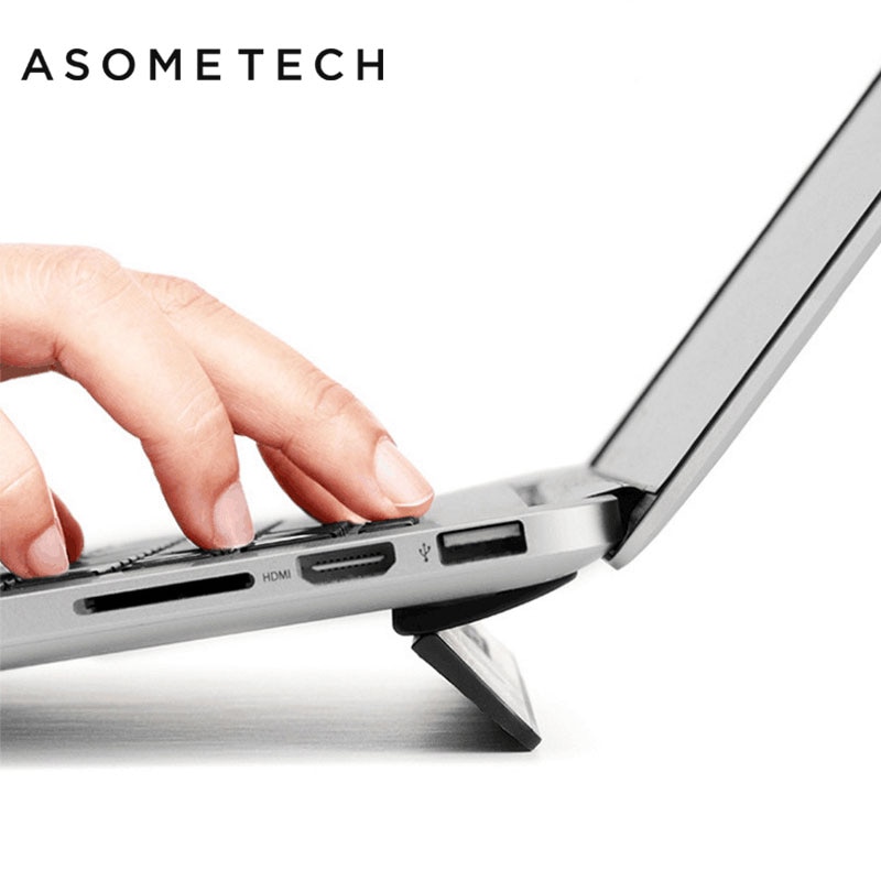 Ergonomische Laptop stehen Für Macbook Luft 13,3 Profi Tragbare verstellbare Büro Computer Lapdesk Büro Schwarz PC Notizbuch Steigleitung Stand