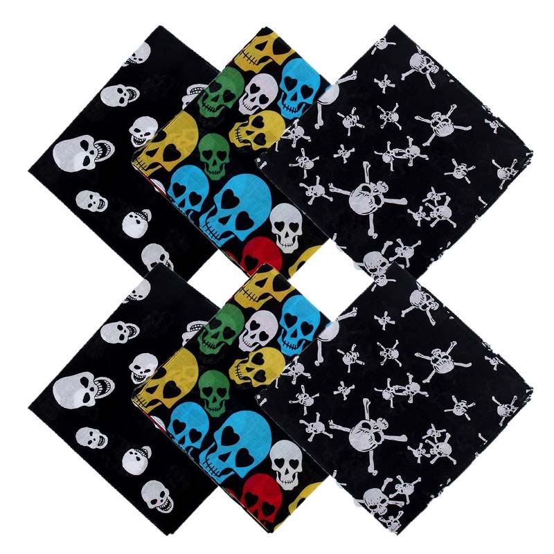 Schädel Bandana Taschentuch Radfahren Gesicht Maske Headwear Maske Radfahren Sturmhaube Kopf Schal draussen Kopftuch für Männer Frauen