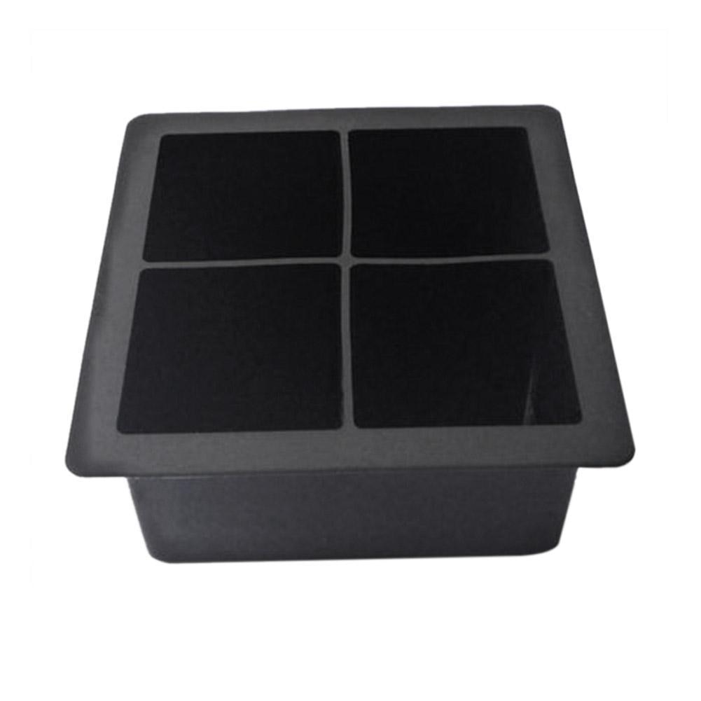 Silikon Eis Würfel Schimmel 4 Große Gitter Trinken Eis Hersteller Kuchen bilden Formen bilden Formen Tabletts Schokolade Küche Süssigkeit Platz werkzeug Pu W4N1